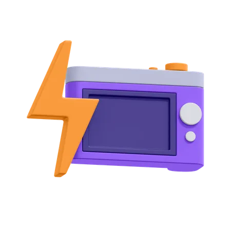 Flash della fotocamera acceso  3D Icon