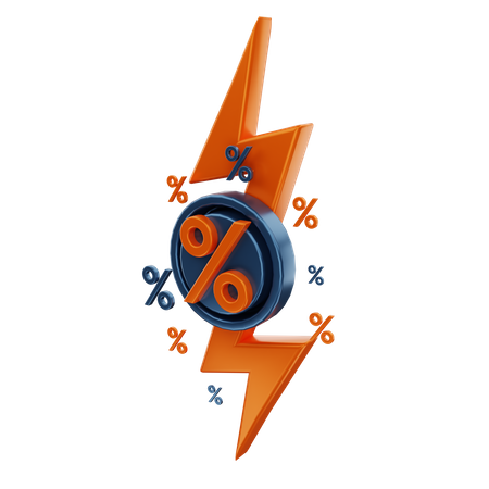 Flash Discount  3D Icon