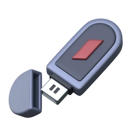 Flash Disk 3 D Computer Peripherals Icon 3D Icon