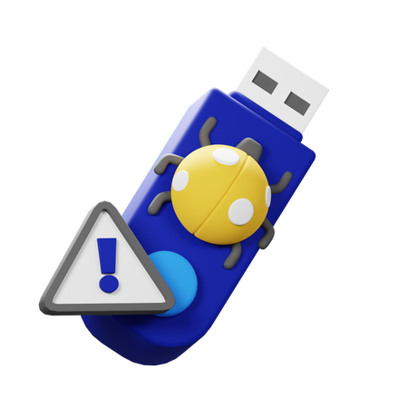 Flash Disk Virus  3D Icon