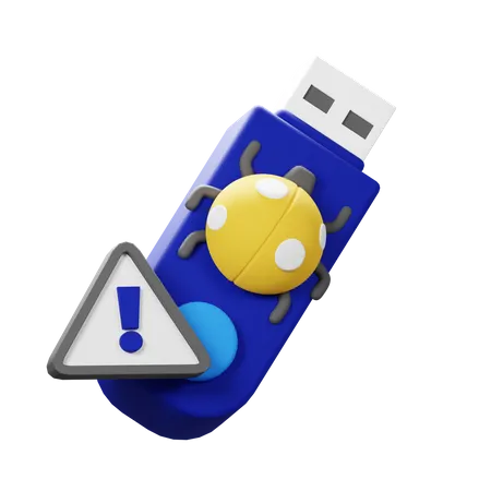 Flash Disk Virus  3D Icon