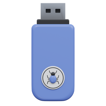 Flash Disk Virus  3D Icon