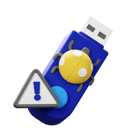Flash Disk Virus 3D Icon
