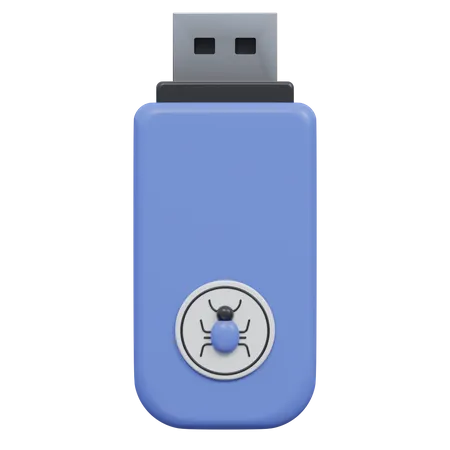 Flash Disk Virus  3D Icon
