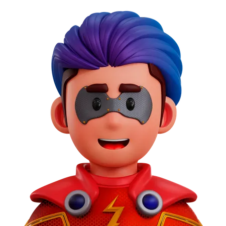 Flash Hero 3D Icon