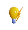 flash lightning idea bulb