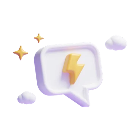 Flash Message  3D Icon
