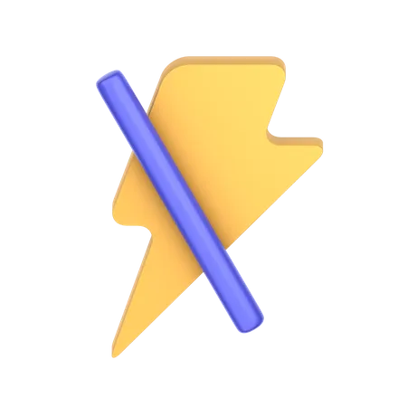 Flash Off  3D Icon