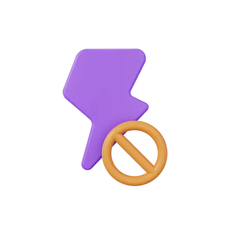 Flash Off  3D Icon