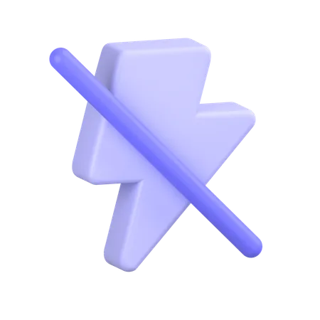 Flash Off  3D Icon