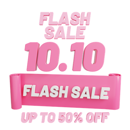 Flash sale 10 10 50%  3D Icon