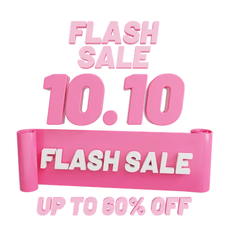 Flash sale 10 10 60%  3D Icon