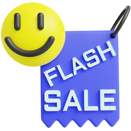 3 D Flash Sale With Isolated Background 3D Icon