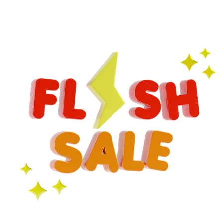 Flash Sale Shopping Text 3 D Icon 3D Icon