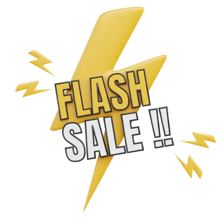 Flash Sale 3 D Marketing Text 3D Icon