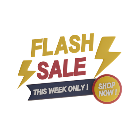 Flash Sale  3D Icon