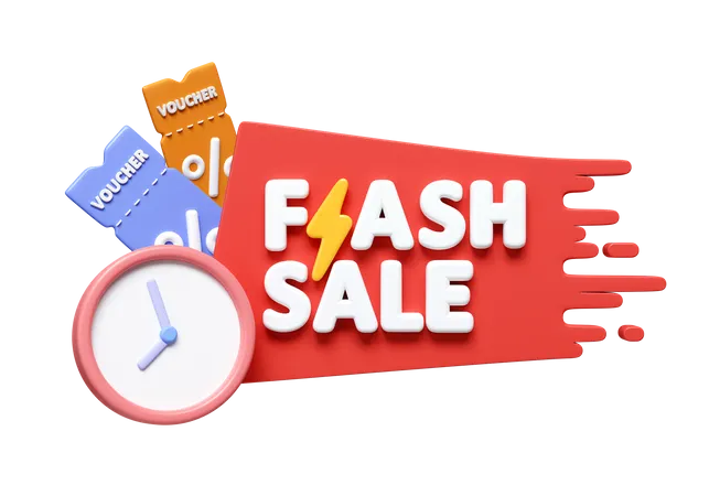 Flash Sale  3D Icon