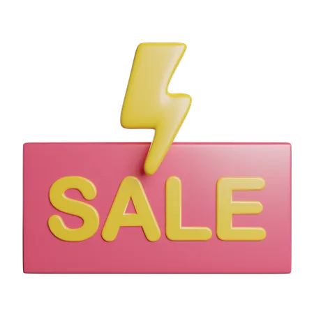Flash Sale Promotion 3D Icon