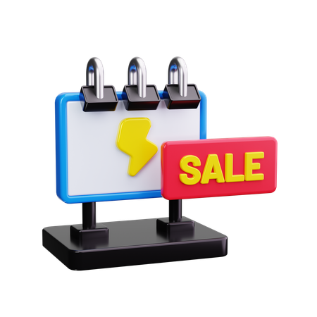 Flash Sale Ads  3D Icon