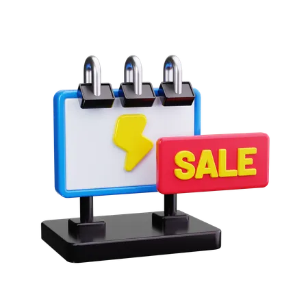 Flash Sale Ads  3D Icon