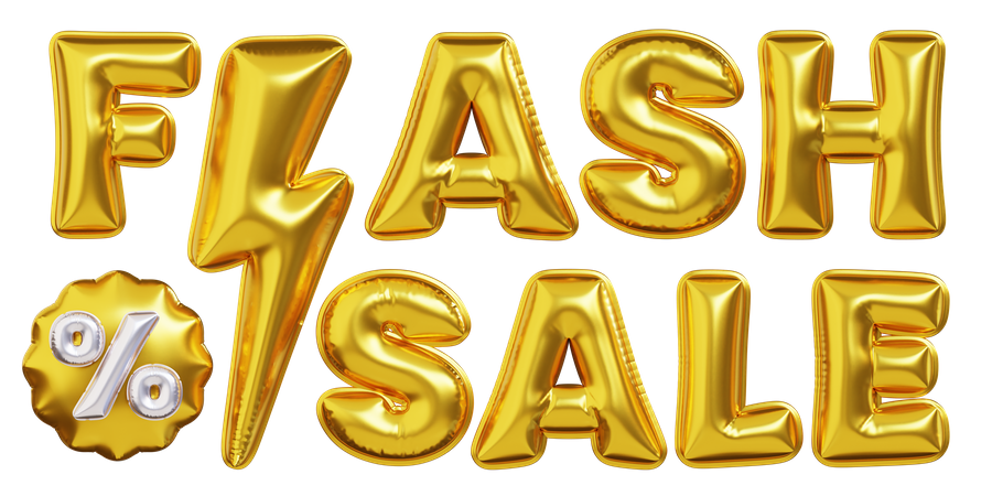 Flash Sale Announcement  3D Icon