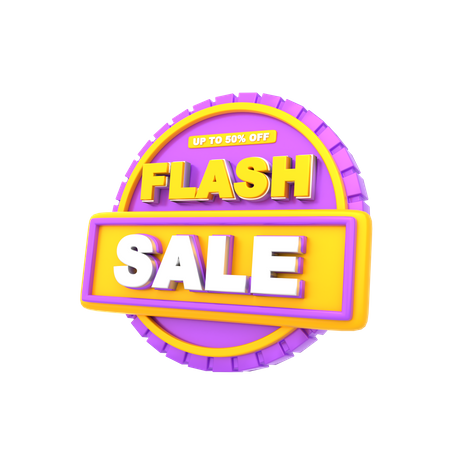 Flash Sale Announcement  3D Illustration