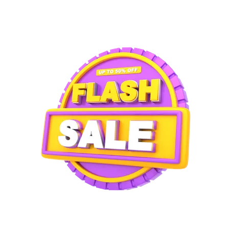 Flash Sale Announcement  3D Illustration