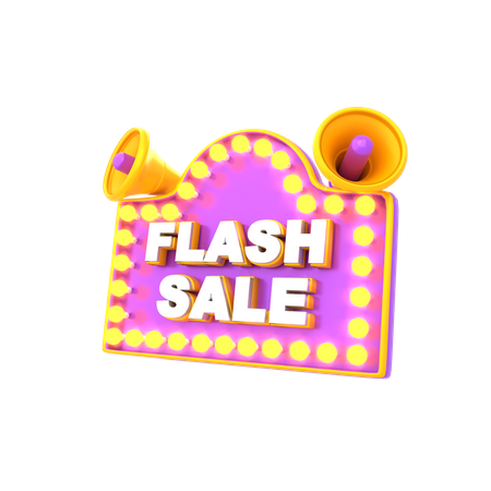 Flash Sale Announcement  3D Illustration