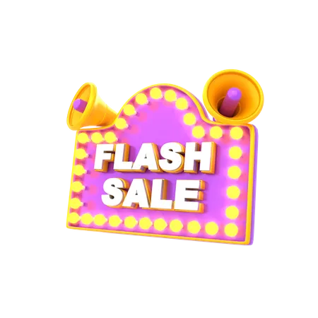 Flash Sale Announcement  3D Illustration