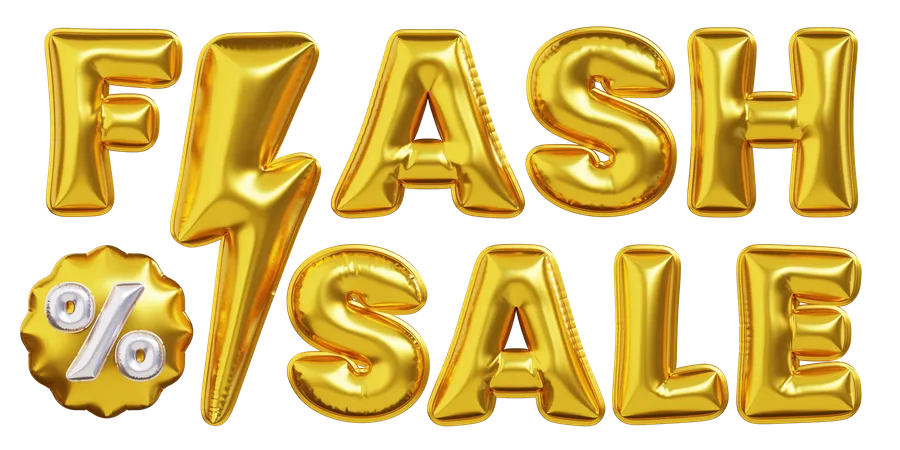 Flash Sale Announcement  3D Icon