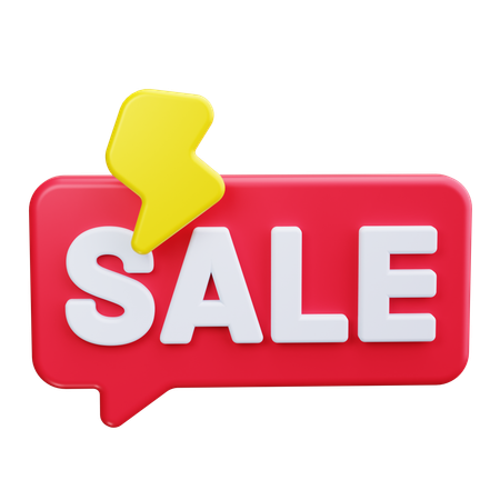 Flash Sale Badge  3D Icon