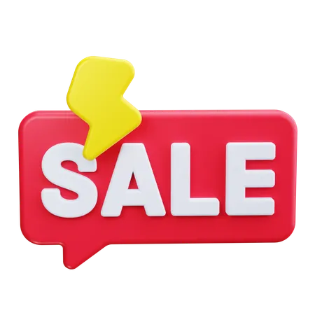 Flash Sale Badge  3D Icon