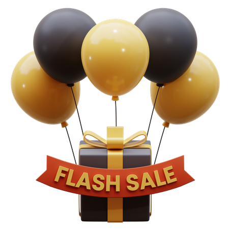 Flash Sale Balloon  3D Icon