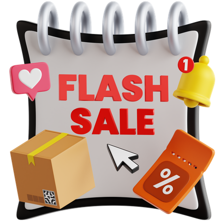 Flash Sale Calendar  3D Icon