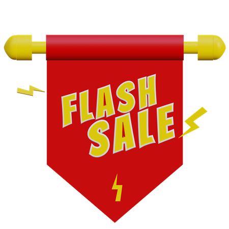 Flash Sale Flag  3D Icon