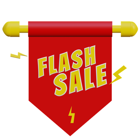 Flash Sale Flag 3D Illustration