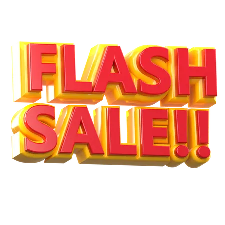 Flash Sale Illustration  3D Icon