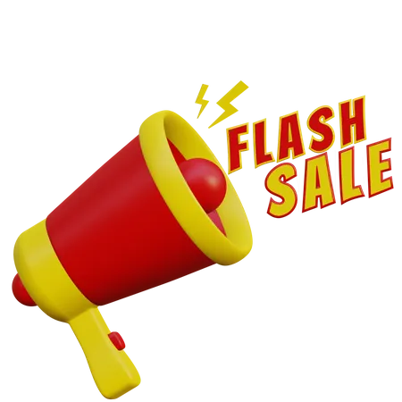 Flash Sale Marketing  3D Illustration