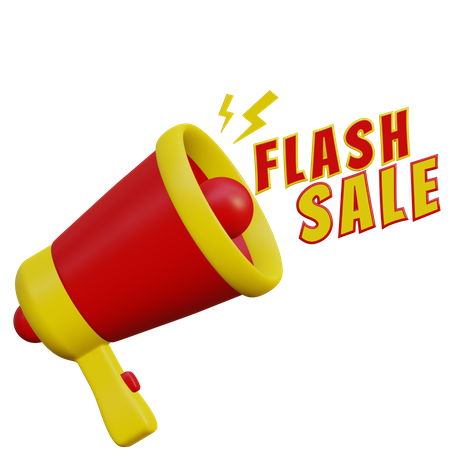 Flash Sale Marketing 3D Illustration