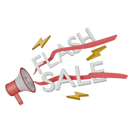 Flash Sale Promotion  3D Illustration