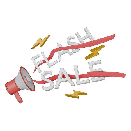 Flash Sale Promotion  3D Illustration