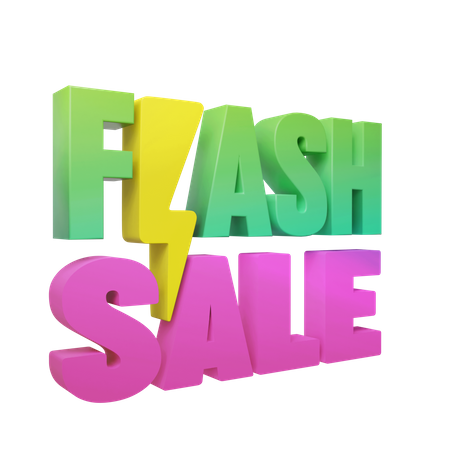 Flash Sale Promotion  3D Icon
