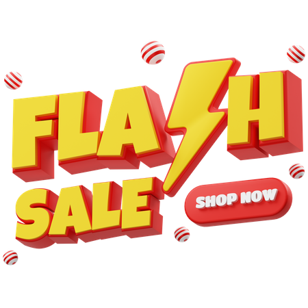 Flash Sale Shop Now  3D Icon