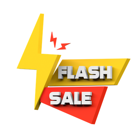 Flash sale shopping  3D Icon