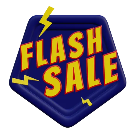 Flash Sale Sticker  3D Illustration