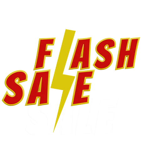 Flash Sale Text  3D Illustration