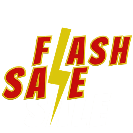 Flash Sale Text 3D Illustration