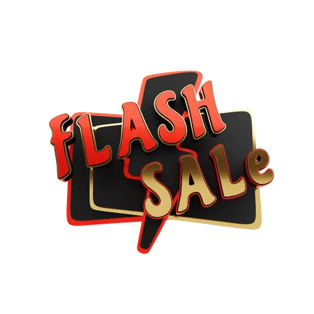 Flash Sale Text  3D Icon