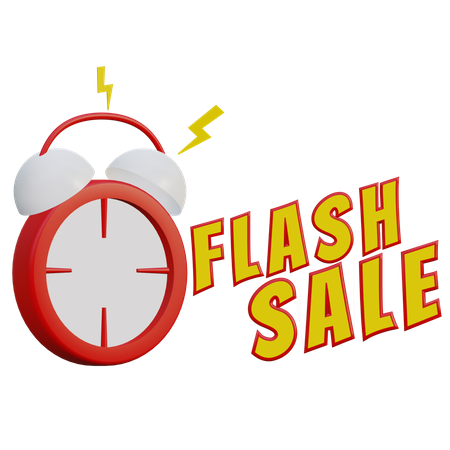 Flash Sale Time  3D Illustration