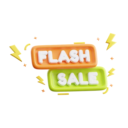 Flash Sale Time  3D Illustration